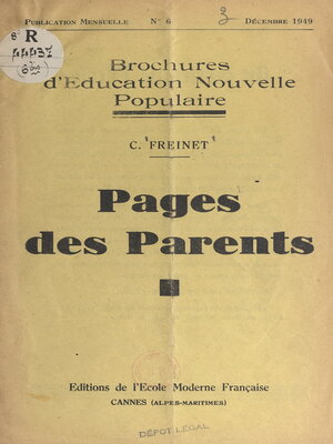 cover image of Pages des parents